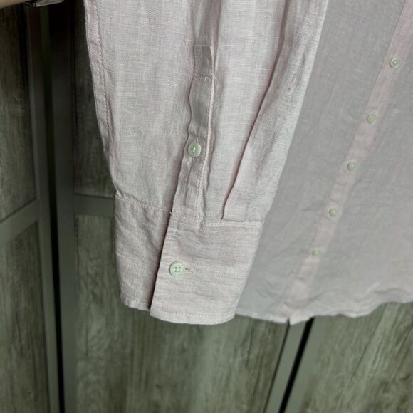 J Crew Garcon Classic Shirt in Baird McNutt Irish linen Size 10 Pink - Picture 4 of 8